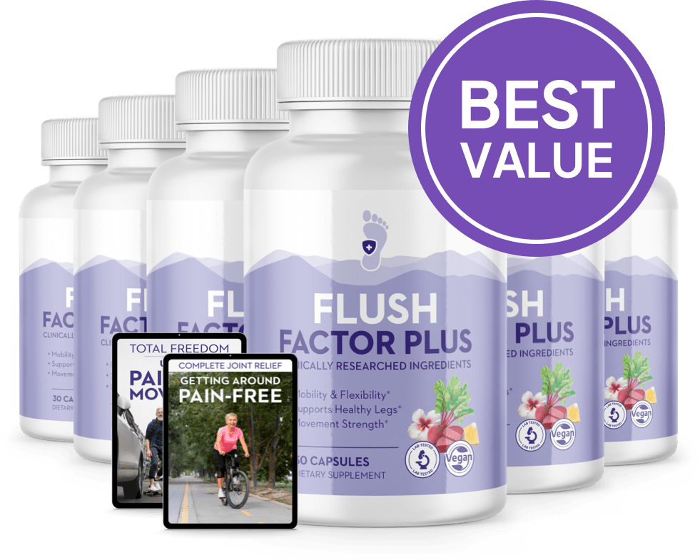 Flush Factor Plus supplement bottle for fluid retention and circulation support order